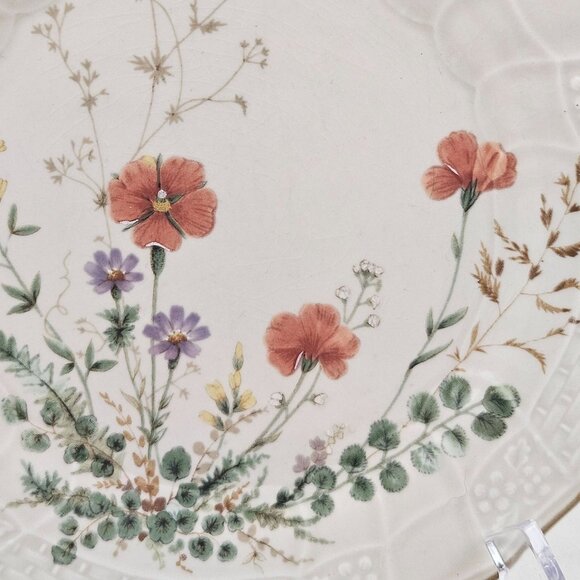 Mikasa Margaux Dessert Salad Plate Floral Basket Weave Design Japan 8.25 in - Picture 7 of 7